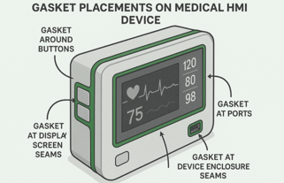 How Gaskets and Barriers Improve IP Ratings in Medical HMI Devices